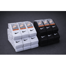 30 пар в упаковці шкарпетки big pack NIKE білі + чорні (15/15) 41-44р.