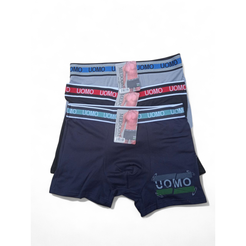 Труси чоловічі боксери ТМ “UOMO“ 3 шт. в наборі  M/L (48-50 ) 3 кольори.