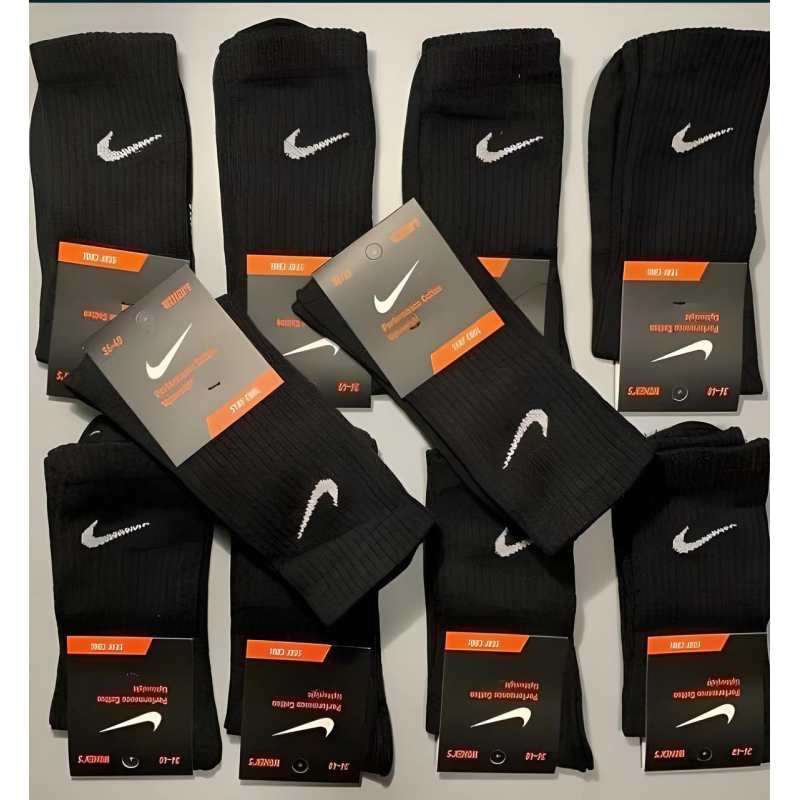 12 пар в упаковці, шкарпетки NIKE чорні 36-40