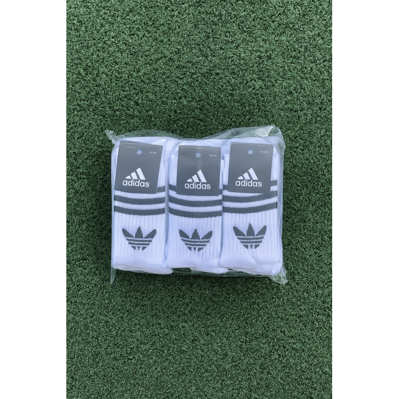 12 пар в упаковці, шкарпетки ADIDAS високі білі 36-41 р.