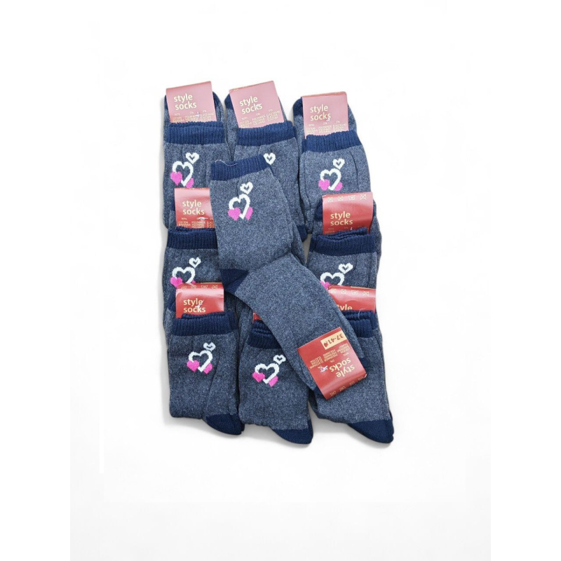 Зимові жіночі шкарпетки махрові (10 пар) ТМ “STYLE SOCKS“, розмір 37-41