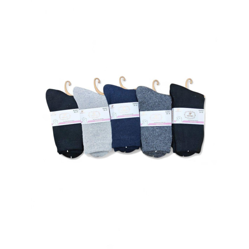 5 пар жіночих шкарпеток з ангори ТМ “ECOSOCKS” (мікс кольорів, 36–40 р.)