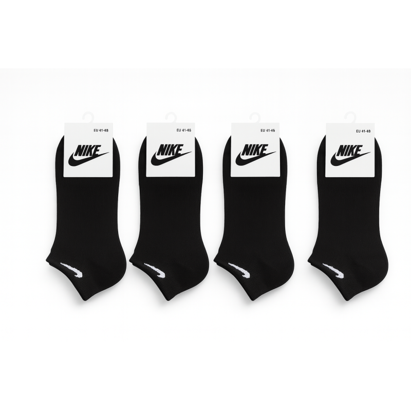 12 пар в упаковці шкарпетки короткі чорні NIKE 41-45р.