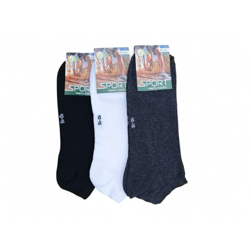 Упаковка коротких шкарпеток 12 пар SPORT SOCKS 3 кольори (40-45) розмір