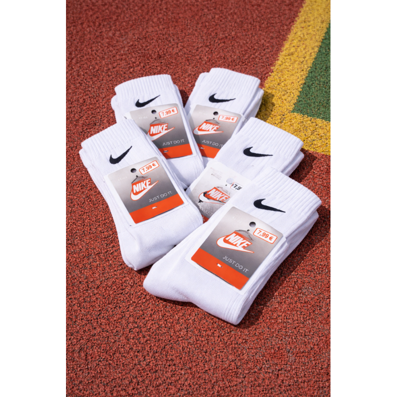 6 пар в упаковці, шкарпетки NIKE білі 41-44р