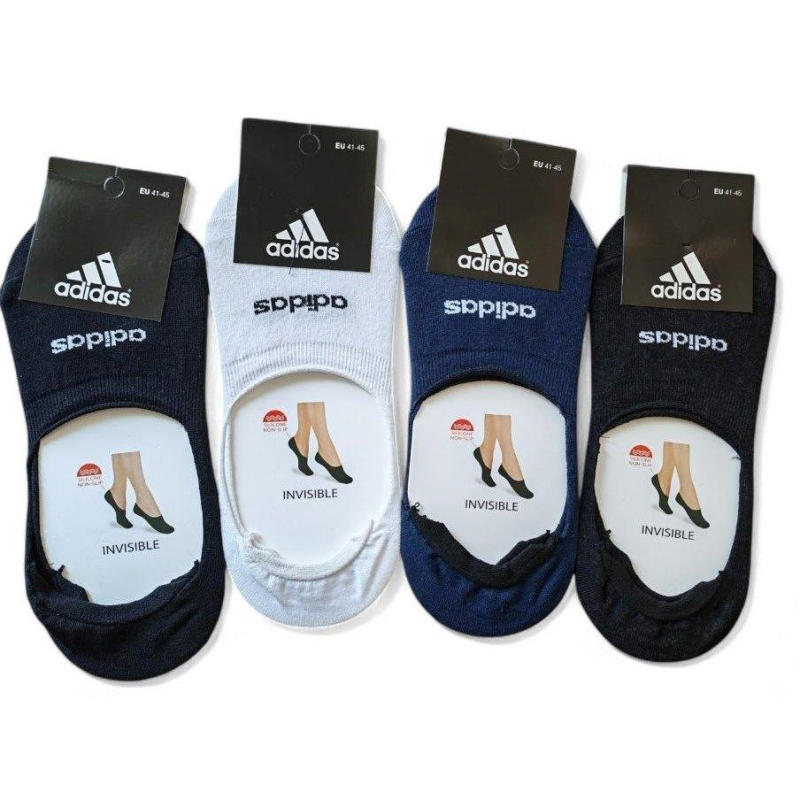 Шкарпетки сліди 12 пар в упаковці ADIDAS 4 кольори 41-45 розмір