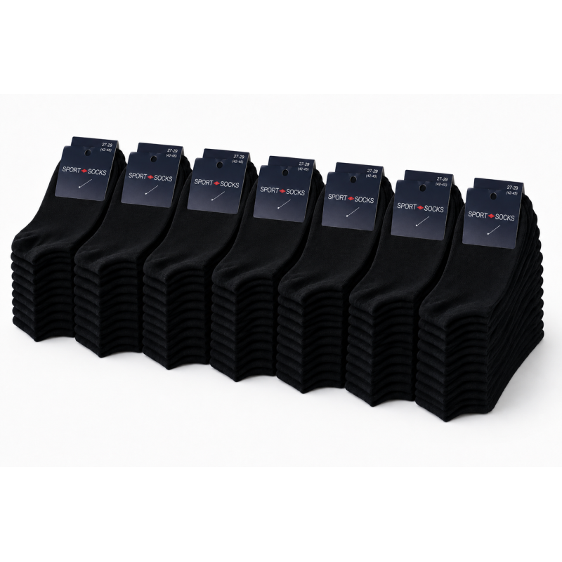 30 пар шкарпеток ТМ   “SPORT SOCKS“ чорні (42-45) розмір
