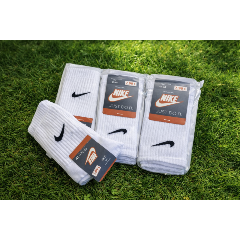 6 пар в упаковці, шкарпетки NIKE високі білі 36-39р.