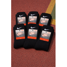 6 пар в упаковці, шкарпетки NIKE чорні 41-44р.