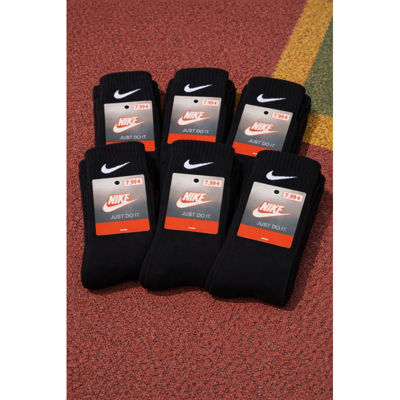 6 пар в упаковці, шкарпетки NIKE чорні 41-44р.