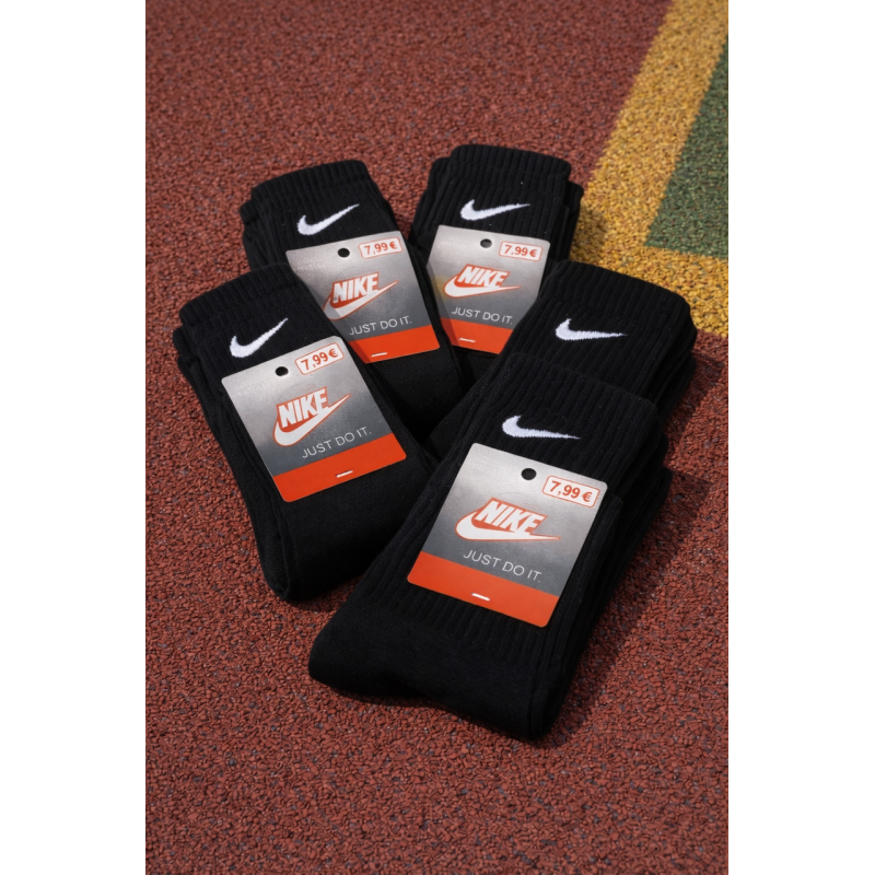 6 пар в упаковці, шкарпетки NIKE чорні 36-39р.