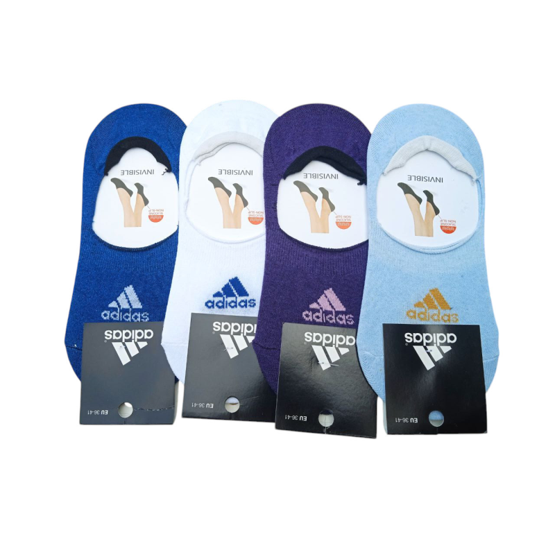 Шкарпетки сліди 12 пар в упаковці ADIDAS 4 кольори 36-41 розмір