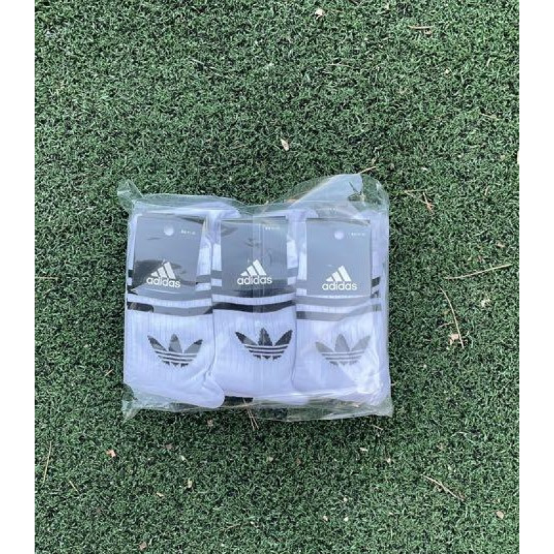 12 пар в упаковці, шкарпетки ADIDAS високі білі 36-41р