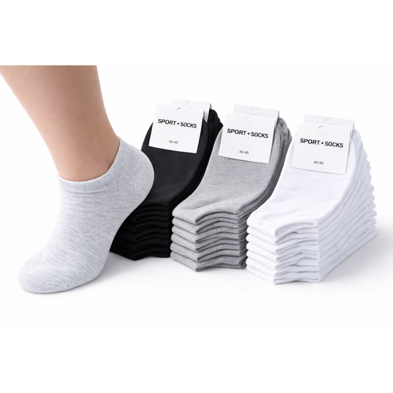 Упаковка коротких шкарпеток 12 пар SPORT SOCKS 3 кольори (42-45) розмір