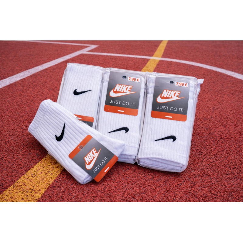 12 пар в упаковці, шкарпетки NIKE високі білі 41-44 р.