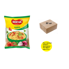 Ящик вермішелі швидкого приготування ТМ “REEVA“ курка  60g 30 шт