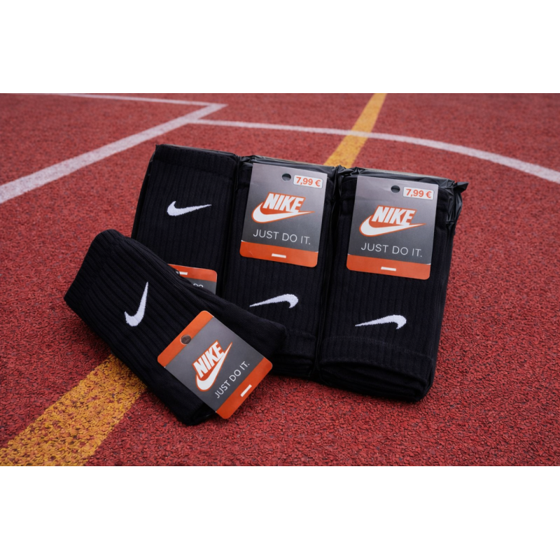 12 пар в упаковці, шкарпетки NIKE чорні 36-39р.