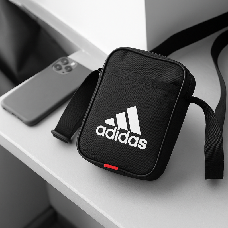 Барсетка ADIDAS чорна мала чоловіча (сумка через плече)