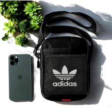 Барсетка ADIDAS чорна мала чоловіча (сумка через плече)