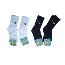 12 пар дитячих спортивних шкарпеток Nike(6 чорних+6 белых)  26-30 розмір