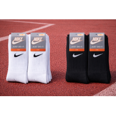 12 пар в упаковці, шкарпетки NIKE 6 пар білі+ 6 пар чорні 36-39р