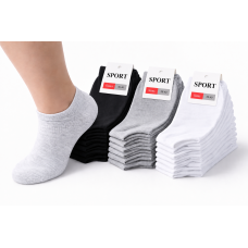 Упаковка коротких шкарпеток 12 пар SPORT SOCKS 3 кольори (36-40)розмір
