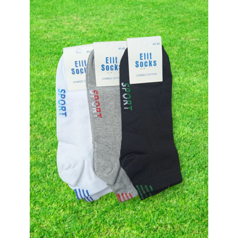 Шкарпетки 12 пар спортивні короткі ТМ “ELIT Socks“ 3 кольори 40-45 розмір