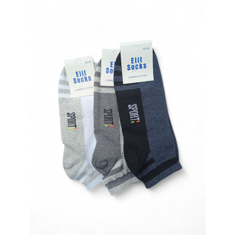 Шкарпетки 12 пар спортивні короткі ТМ “ELIT Socks“ 3 кольори 40-45 розмір